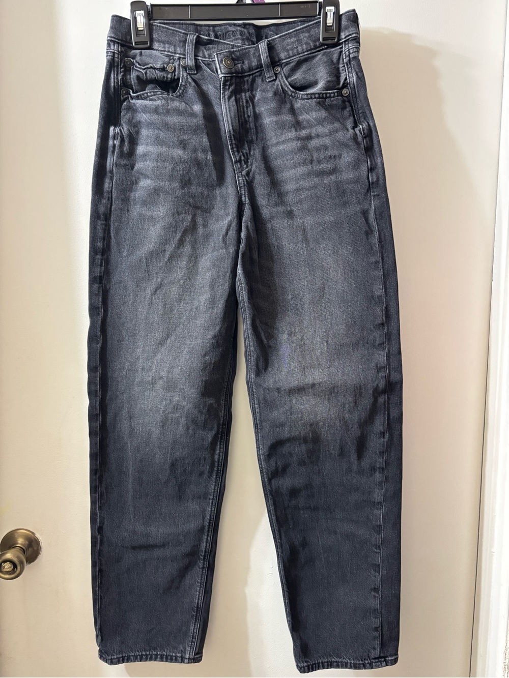 American Eagle Outfitters Black Washed Relaxed Jeans